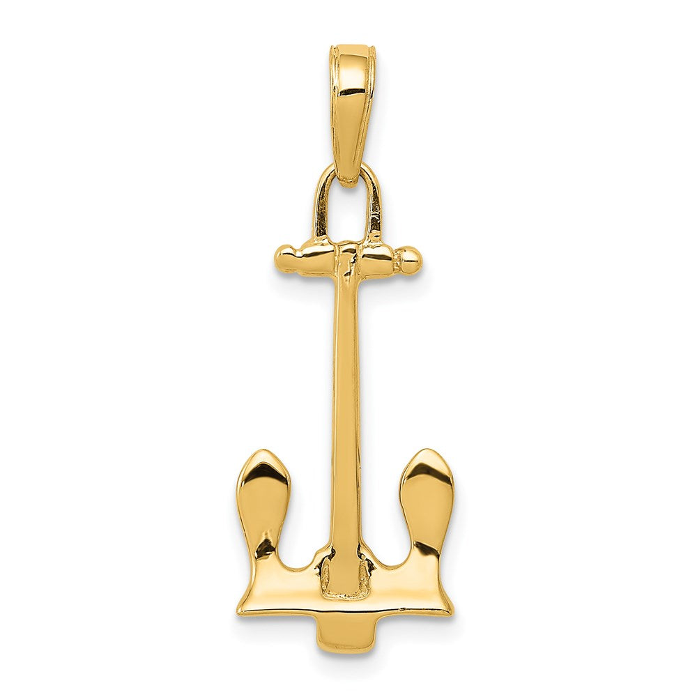 Gold Polished T-bar Anchor Pendants