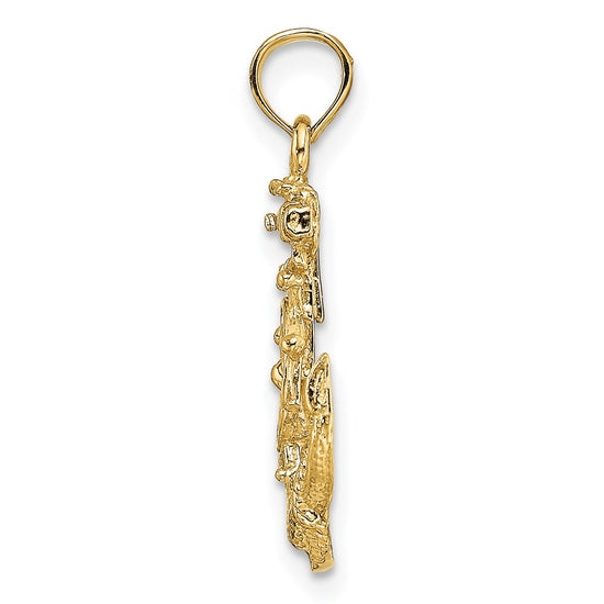 Gold Polished Anchor Pendants
