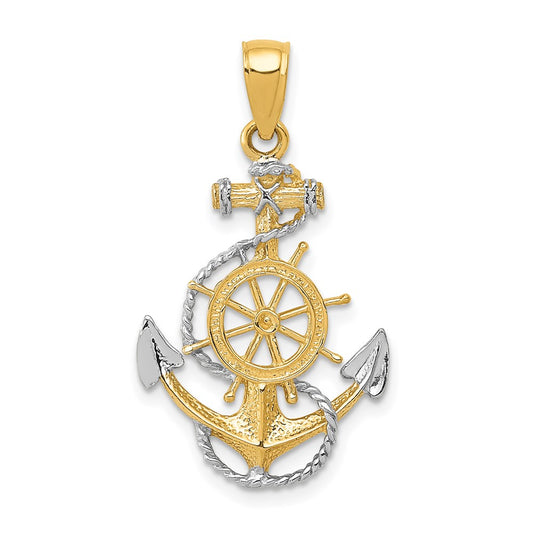 Gold Polished Anchor Pendants