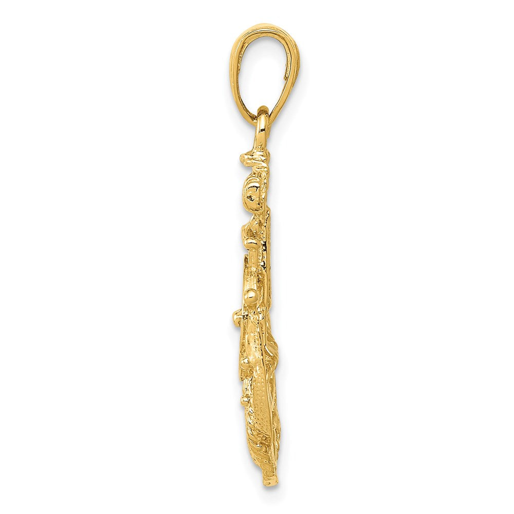 Gold Polished Anchor Pendants