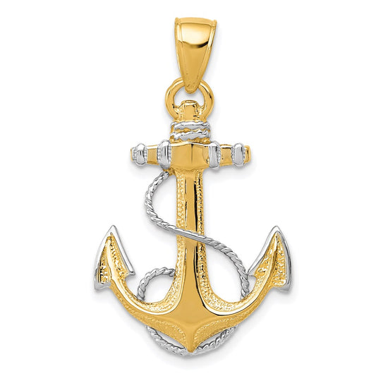 Gold Polished Anchor Pendants