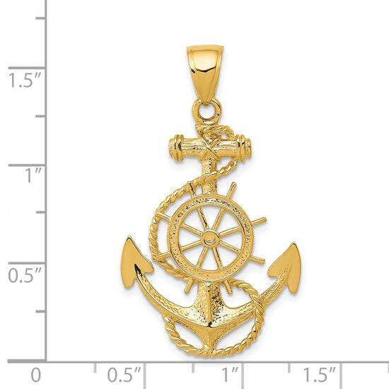 Gold Polished Anchor Pendants