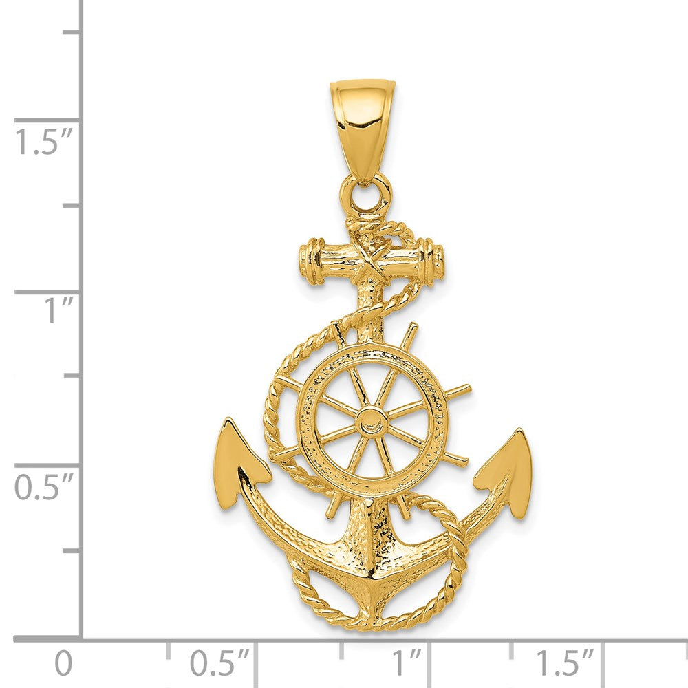 Gold Polished Anchor Pendants