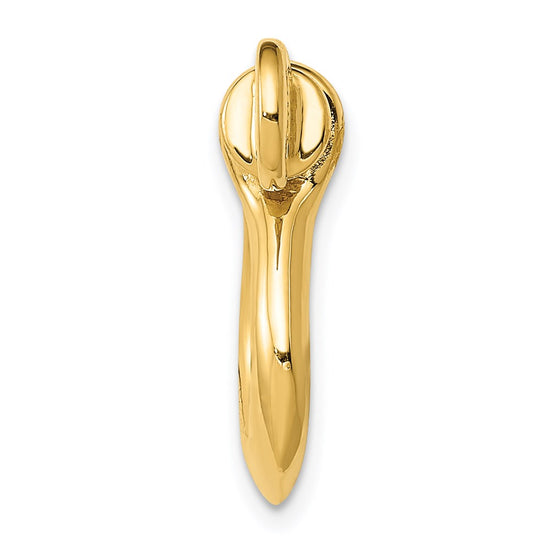14K 3-D Large Shackle Link with Moveable Screw Pendant