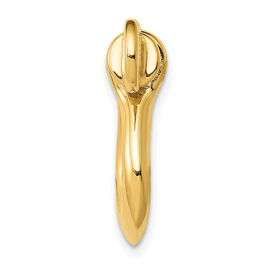 14K 3-D Large Shackle Link with Moveable Screw Pendant