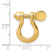 14K 3-D Large Shackle Link with Moveable Screw Pendant
