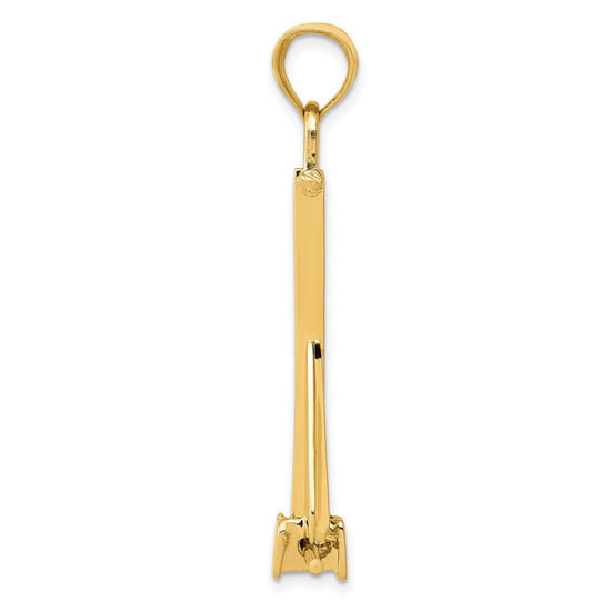 Gold Polished T-bar Anchor Pendants