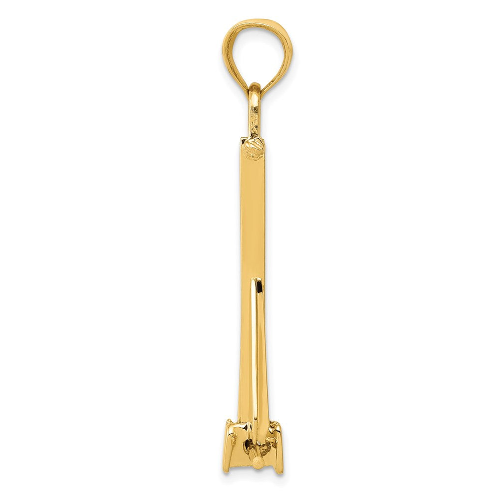 Gold Polished T-bar Anchor Pendants