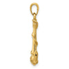 14K 3-D Anchor with Rope Pendant