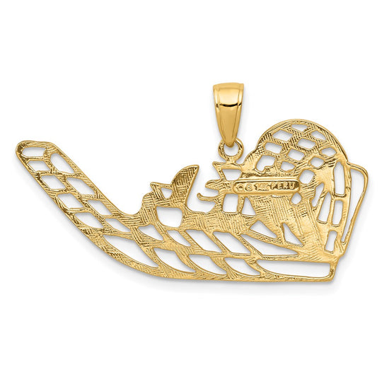 14k Air Boat Pendant