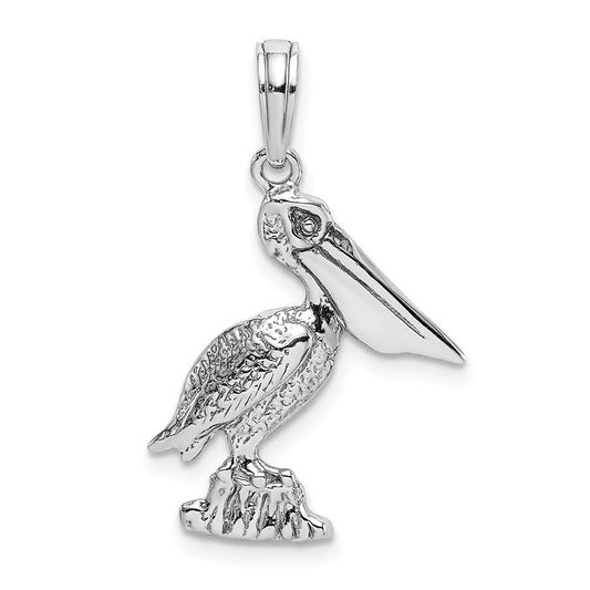 Gold Polished Pelican Pendants