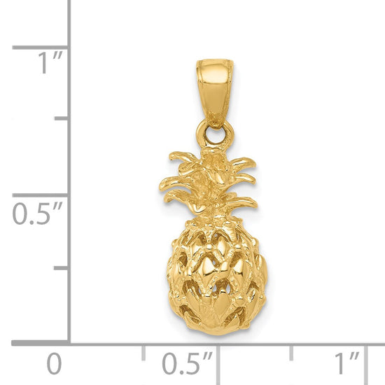 Gold Polished Pineapple Pendants