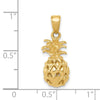 Gold Polished Pineapple Pendants