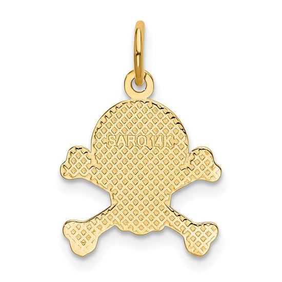 14K Skull and Bones Charm
