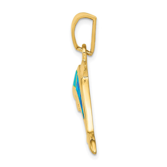 Gold Polished Dolphin Pendants