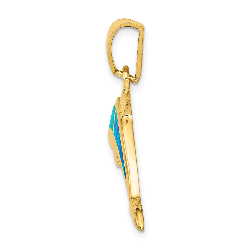 Gold Polished Dolphin Pendants
