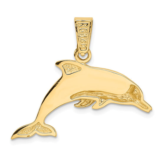 Gold Polished Dolphin Pendants