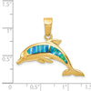 Gold Polished Dolphin Pendants