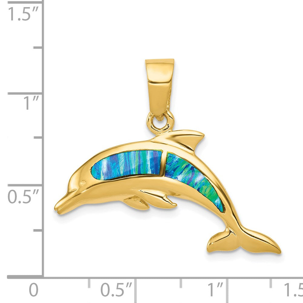 Gold Polished Dolphin Pendants