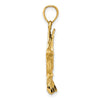 14K Diamond-cut Hummingbird Pendant