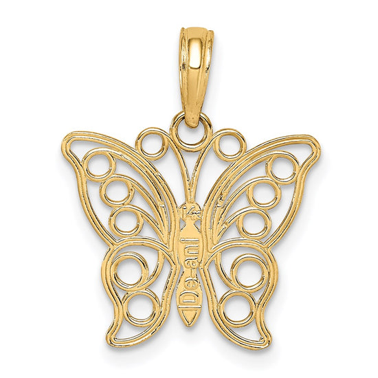 Gold Polished Butterfly Pendants