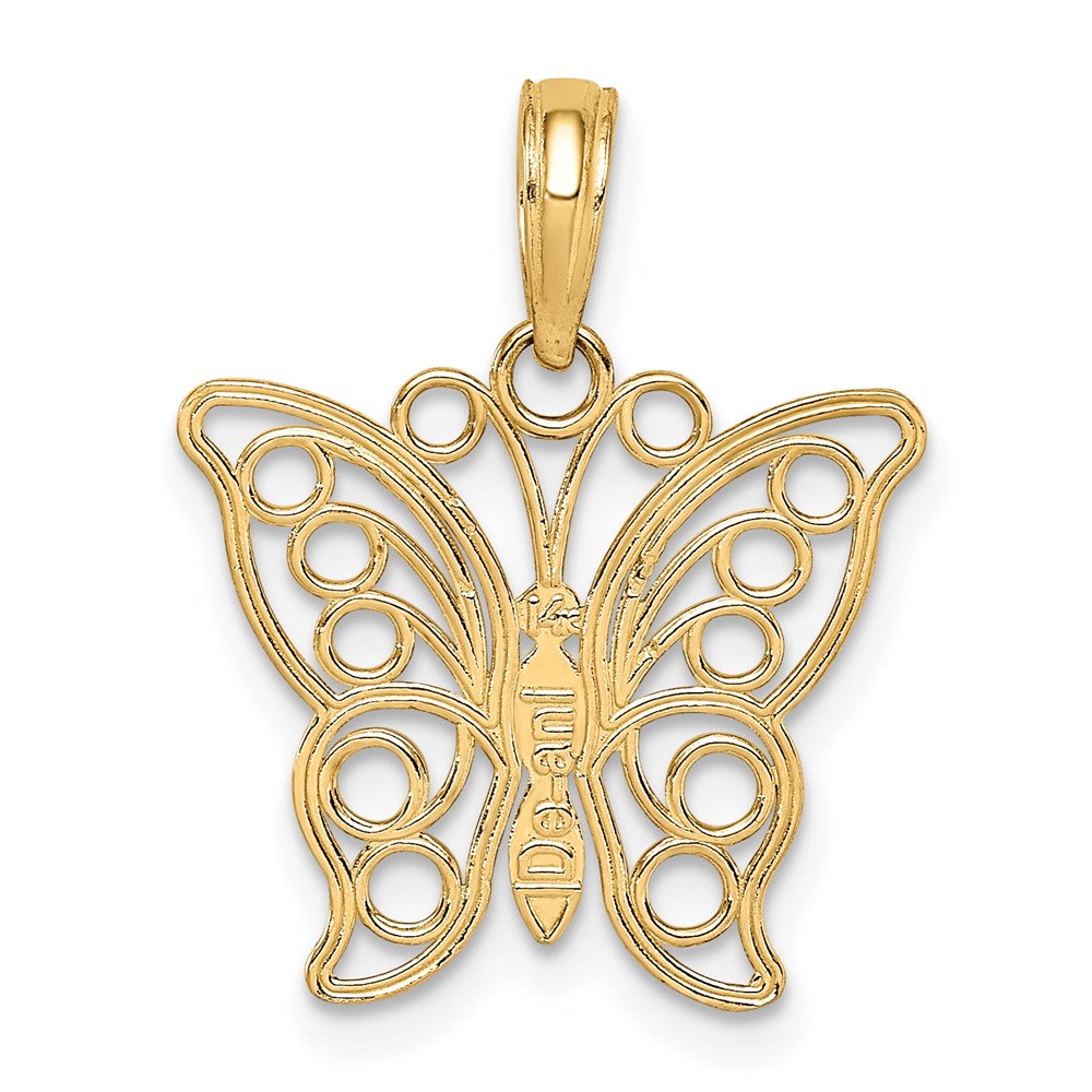 Gold Polished Butterfly Pendants