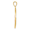 14k Two-tone with White Rhodium Butterfly in Circle Pendant