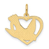 14k Dove in Heart Charm