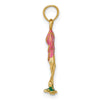 Gold Polished Flamingo Pendants
