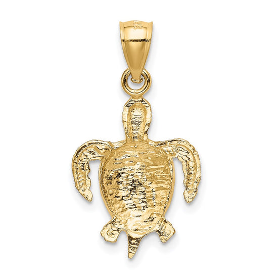 Gold Polished Turtle Pendants