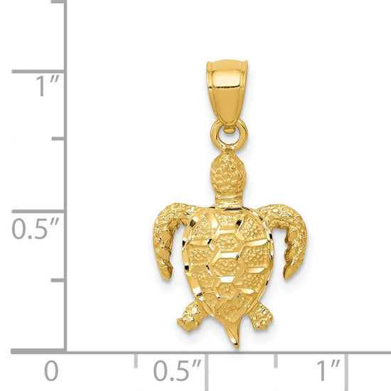 Gold Polished Turtle Pendants