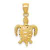 Gold Polished Turtle Pendants