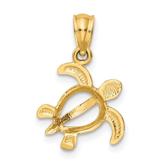 Gold Polished Turtle Pendants