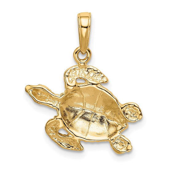 Gold Polished Turtle Pendants