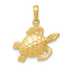 Gold Polished Turtle Pendants