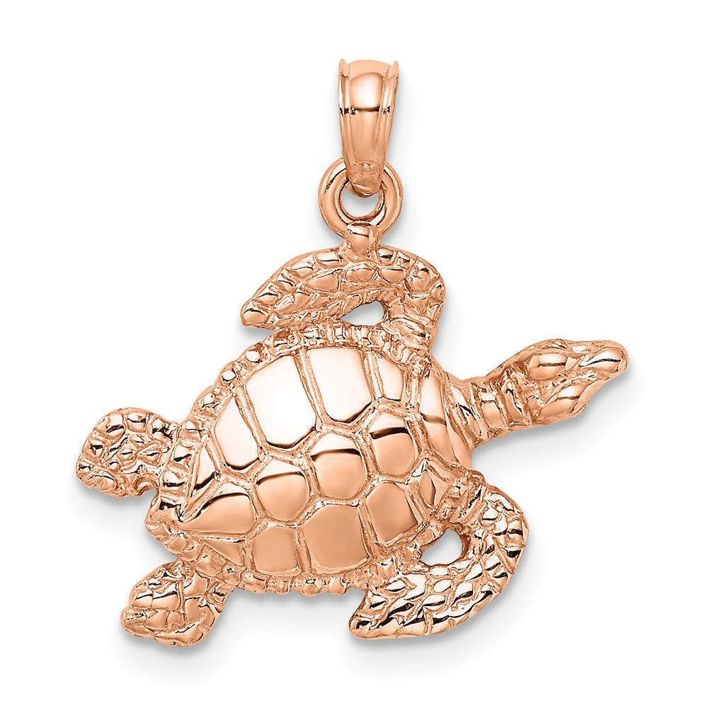 Gold Polished Turtle Pendants