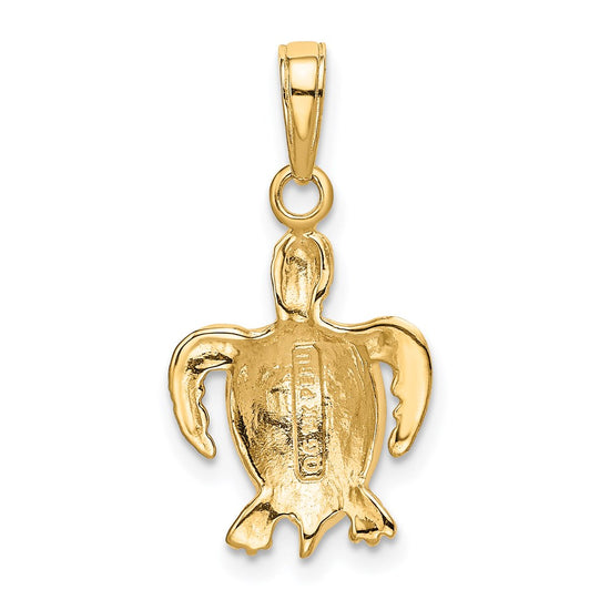 Gold Polished Turtle Pendants