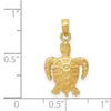 Gold Polished Turtle Pendants