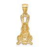 14K Diamond-cut Rabbit Pendant