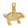 Gold Polished Farm Animal Pendants