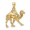 14k 3-D 2-Hump Camel Pendant