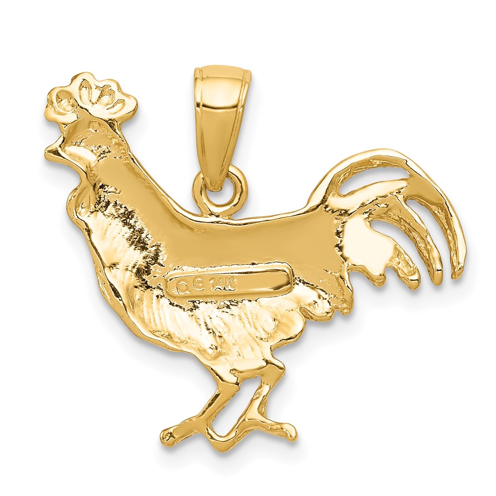 Gold Polished Rooster Pendants