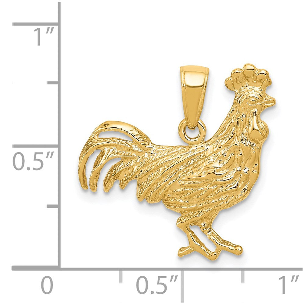 Gold Polished Rooster Pendants