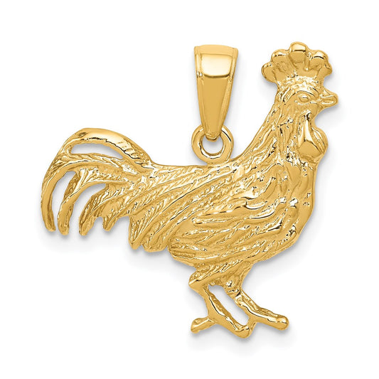 Gold Polished Rooster Pendants