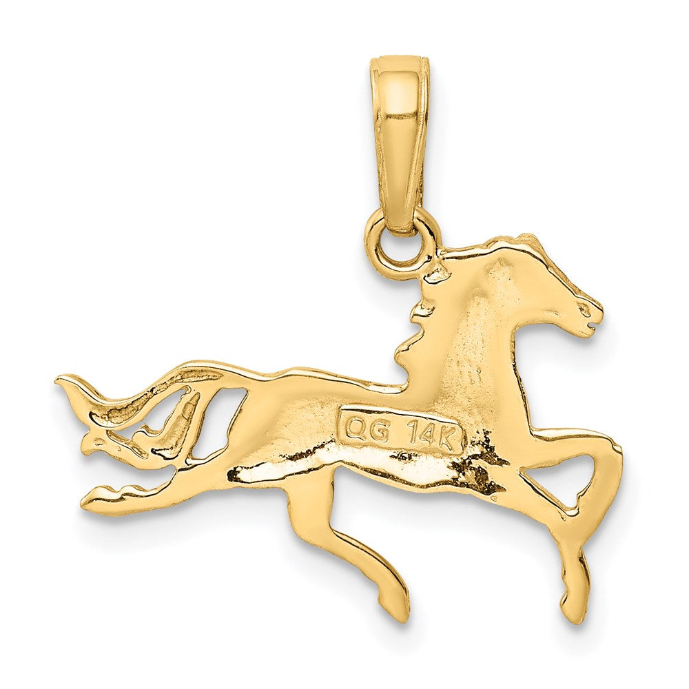 Gold Polished Horse Pendants