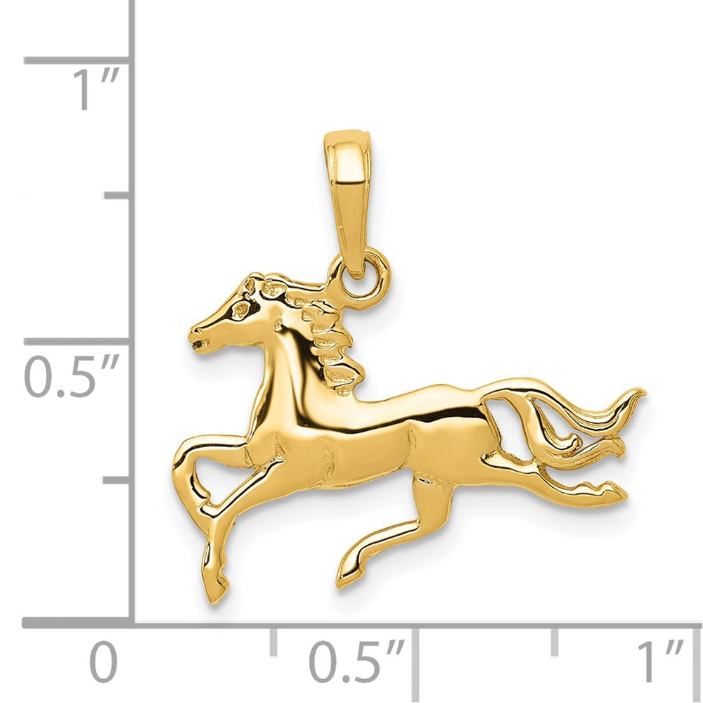 Gold Polished Horse Pendants
