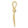 14k Textured Pit Bull Dog Pendant