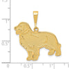 14k Textured Golden Retriever Dog Pendant