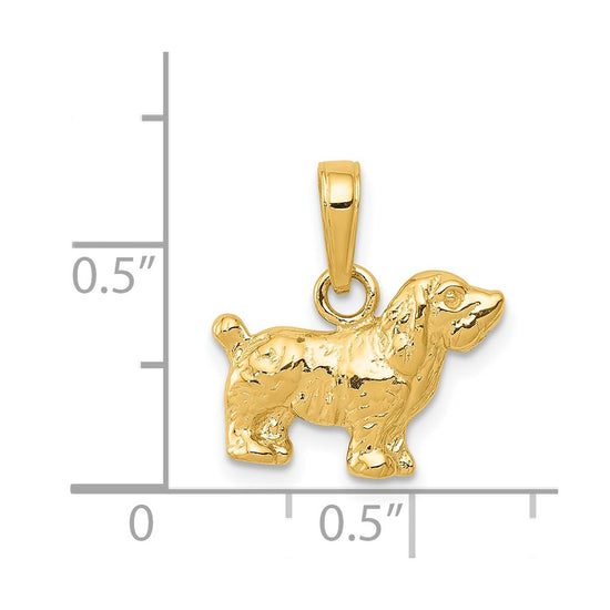 Gold Polished Dog Pendants