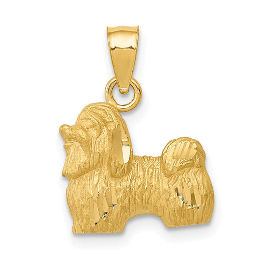 Gold Polished Dog Pendants